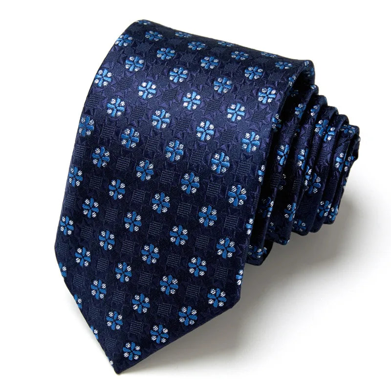 casual geometric waves polyester polyester yarn men's tie