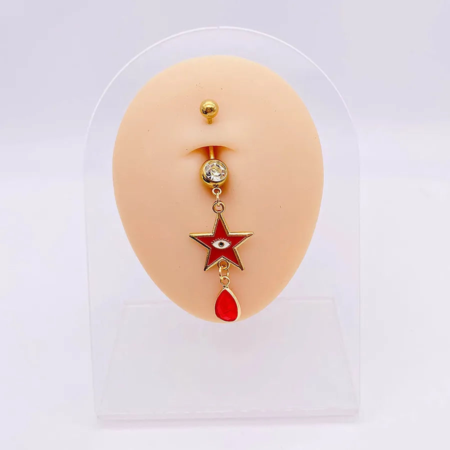 Christmas Belly Button Ring Stainless Steel Belly Stud Santa Claus Snowflake Deer Pendant  Navel Jewelry