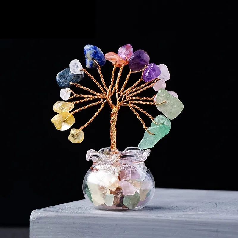 Elegant Tree Crystal Ornaments Artificial Decorations
