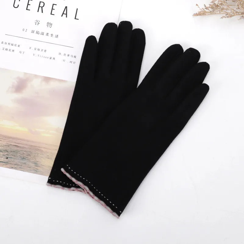 Women's Elegant Simple Style Solid Color Gloves