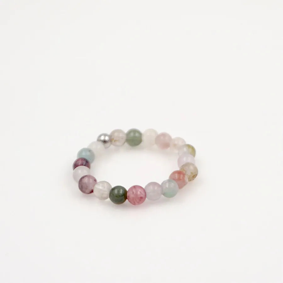 Casual Sweet Artistic Round natural stone Rings In Bulk