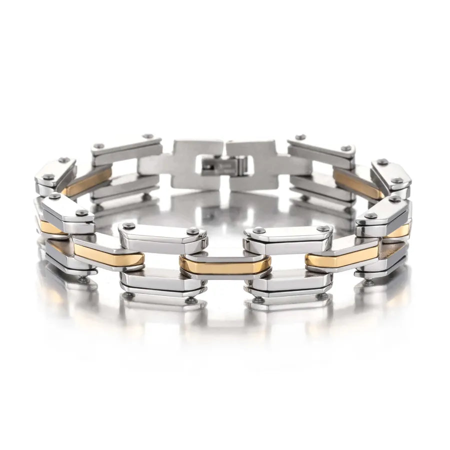 Hip-Hop Geometric 304 Stainless Steel Bracelets In Bulk