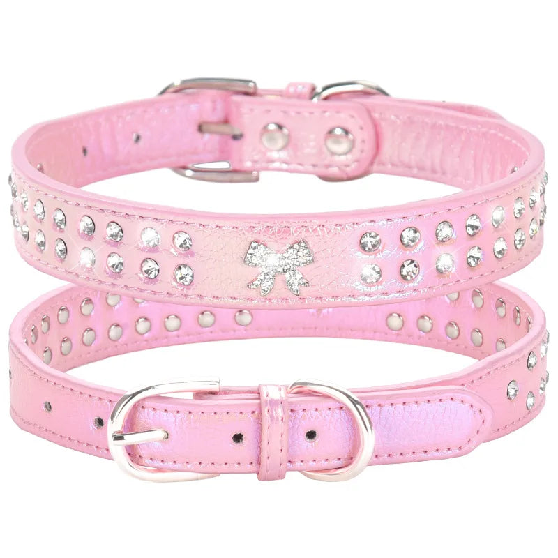 1 Piece All Seasons Modern Style Shiny PU Solid Color Pet Collar