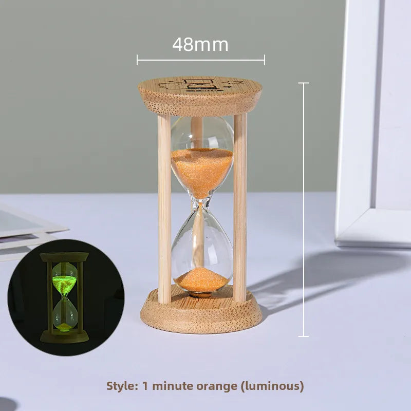 Creative bamboo fluorescent  timer home bedroom ornaments 1-30 minutes luminous time  high sense