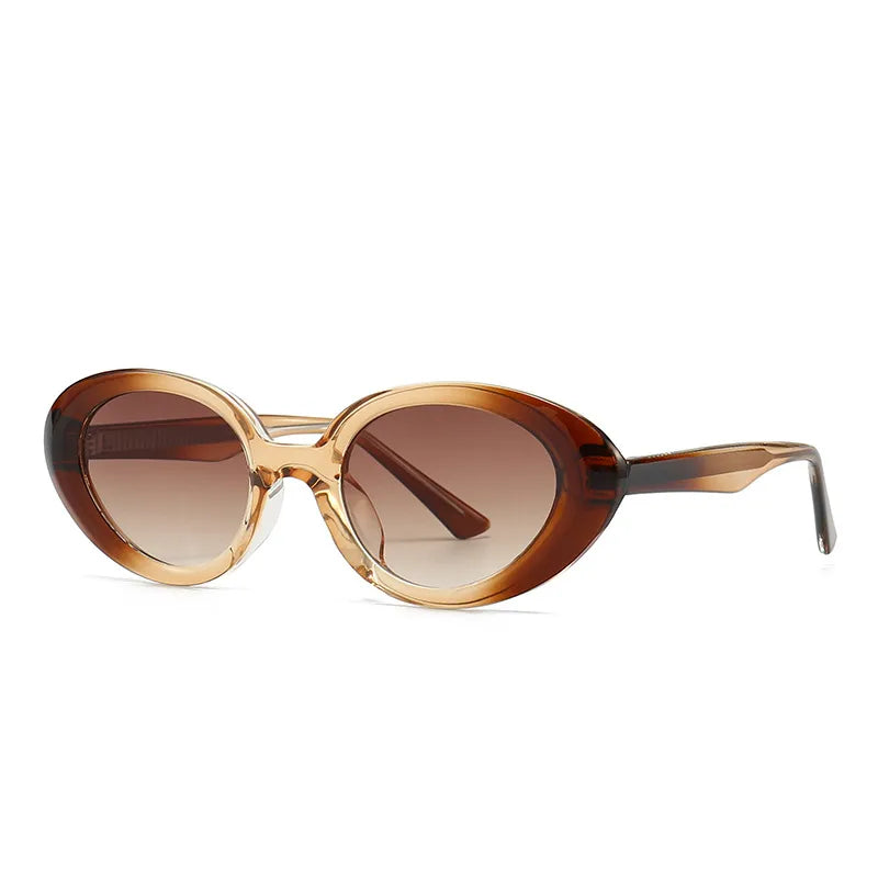 vacation color block ac oval frame full frame men's sunglasses