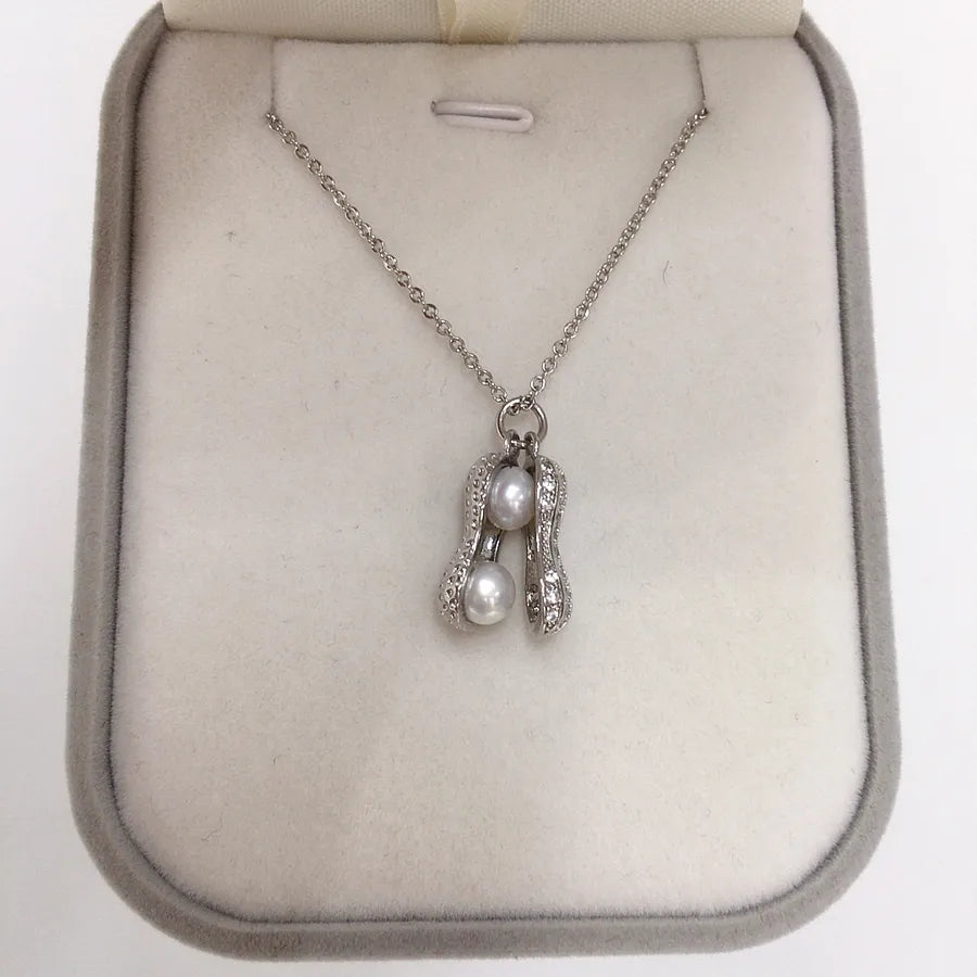 Zhuji Shanxia Lake Natural Freshwater Pearl Pendant Light Luxury High-end Peanut Pearl Pendant Jewelry Wholesale