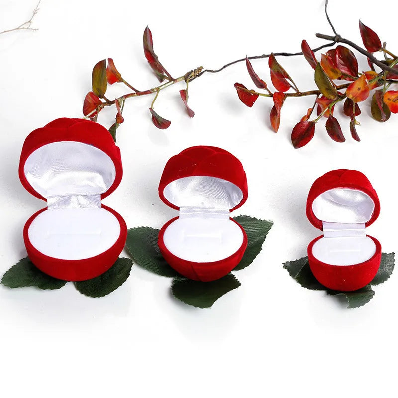 simple style flower plastic valentine's day jewelry boxes