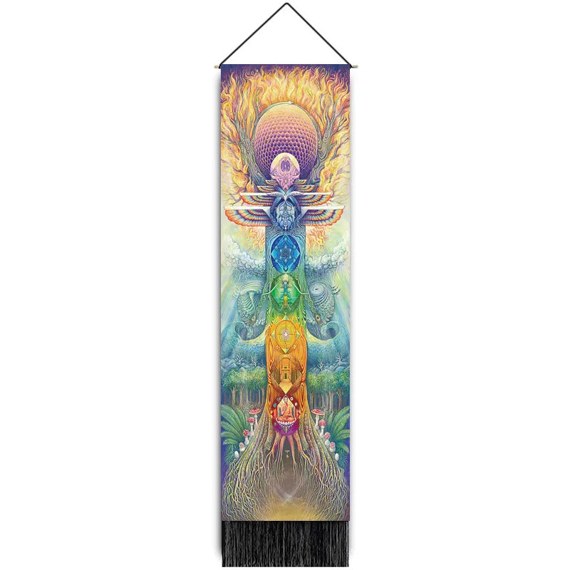 glam classical landscape polyester tapestry artificial decorations