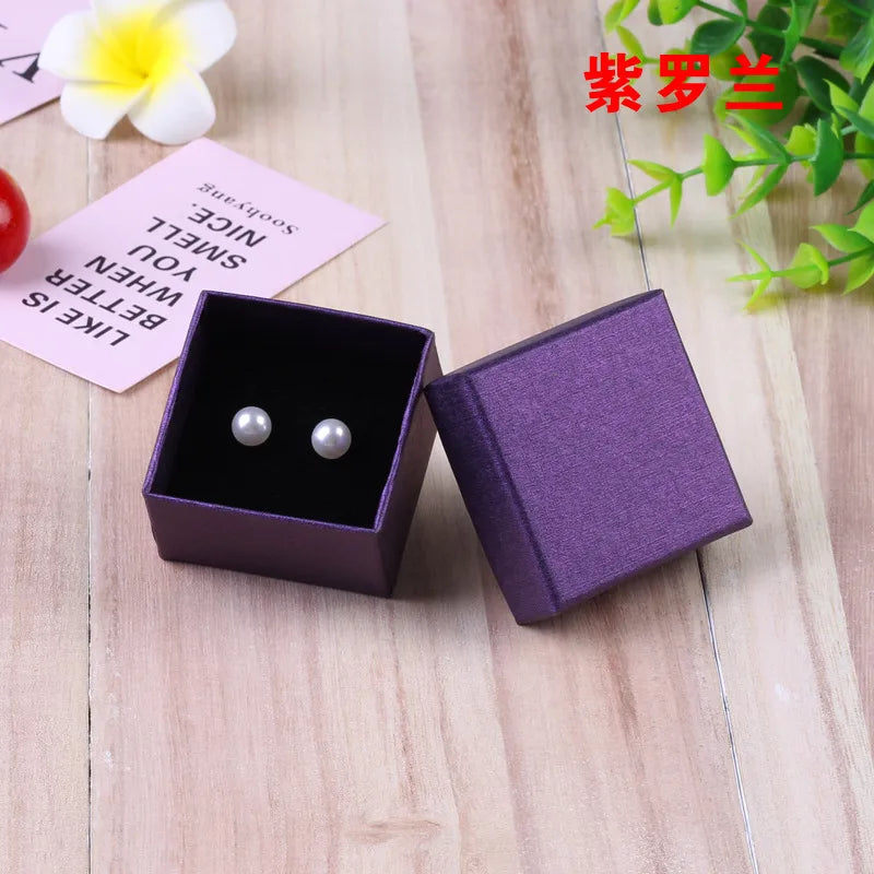 fashion solid color paper jewelry boxes 1 piece