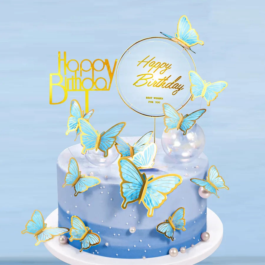 birthday fairy style cute letter butterfly paper birthday cake decorating supplies