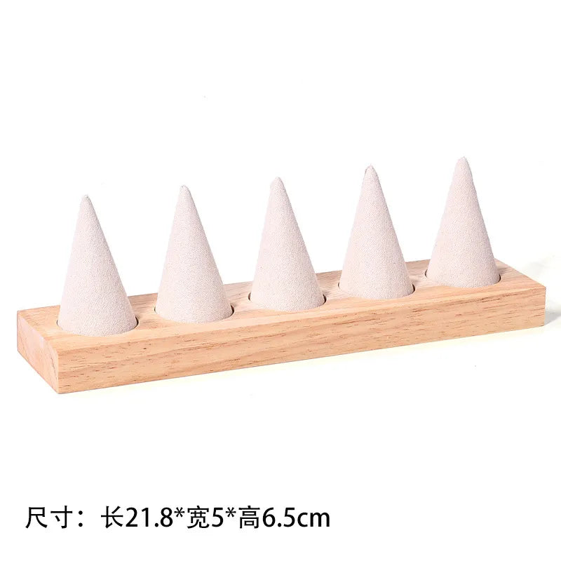 1 Piece solid wood Flannel Cute Modern Style Geometric Jewelry Display