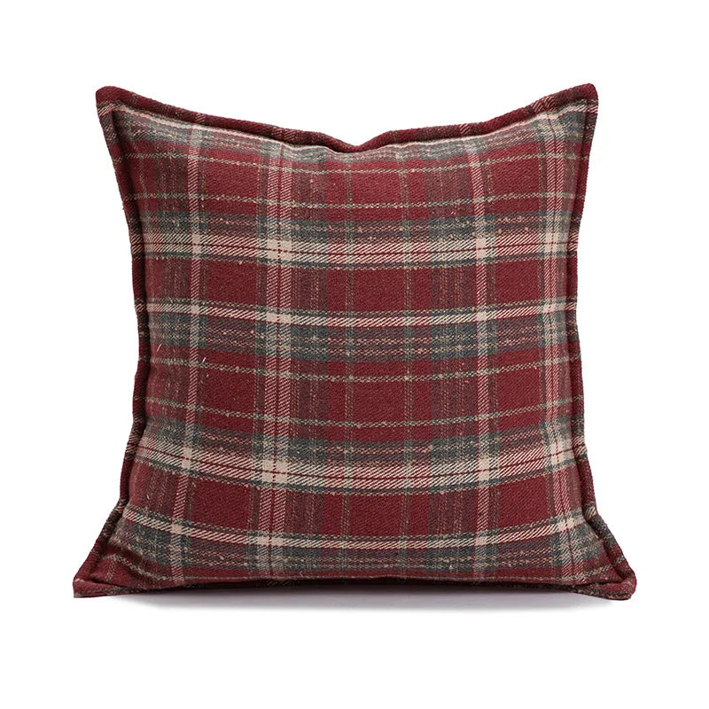 Christmas Decorative Throw Pillow Covers Red Flocking Sofa Living Room Couch Cushion Covers For Christmas Tree Decoration