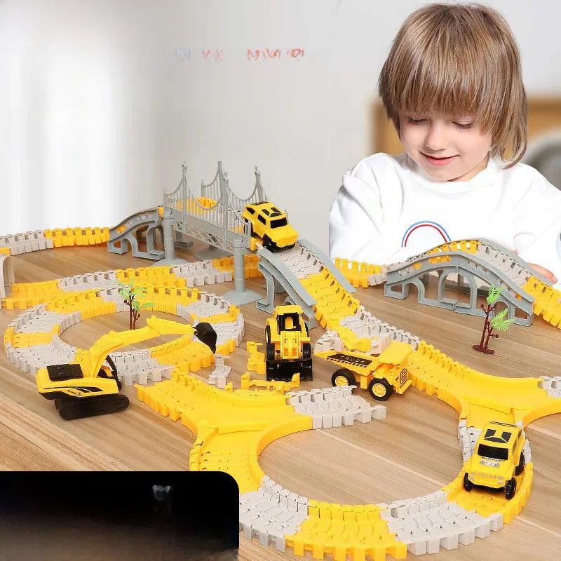 explosions children's educational toy car wholesale stall economic DIY electric rail car toy stall dealer