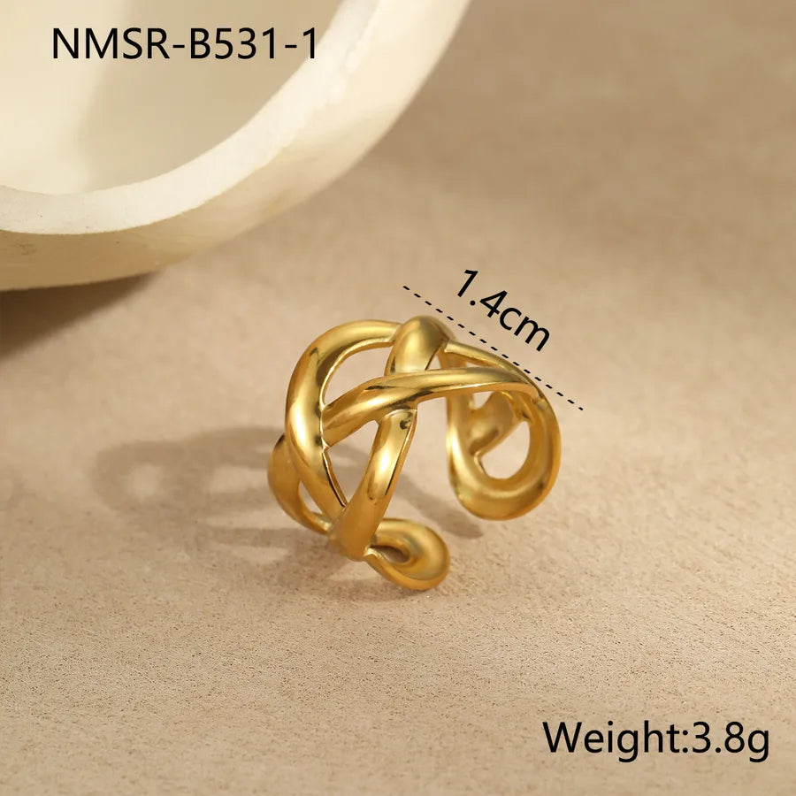 Wholesale Jewelry Cool Style Round Ball 304 Stainless Steel Open Rings
