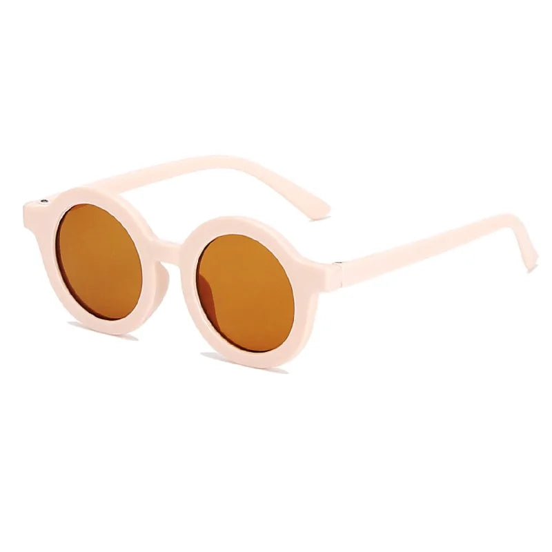 New Retro Round Frame Children's Sunglasses Anti-Blue Ultraviolet Trendy Men's Sunglasses Danish Frosted Multicolor Glasses