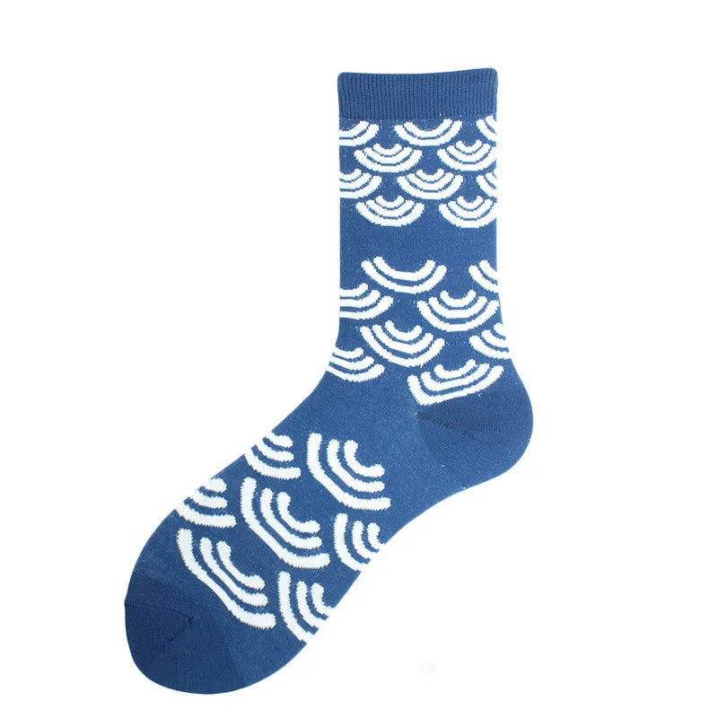 men's casual letter cotton polyester cotton crew socks a pair