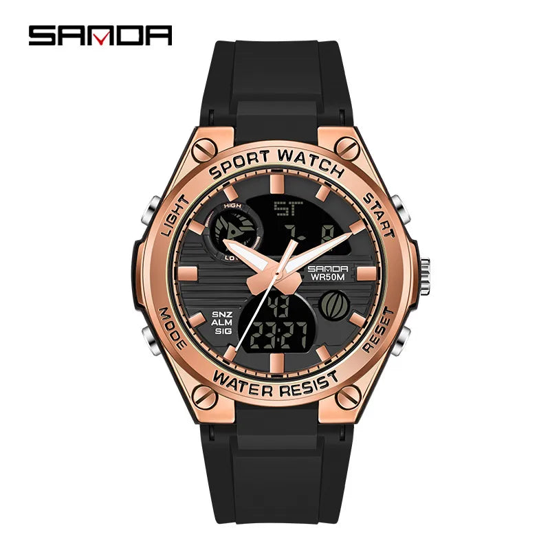 modern style solid color electronic men's watches