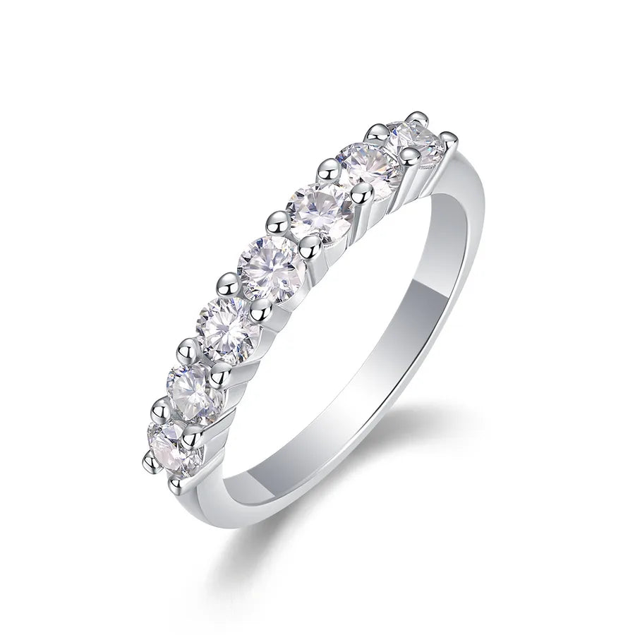 Moissanite 925 Sterling Silver Rings Geometric Rings