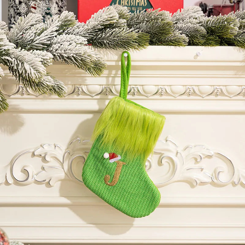 Christmas Nordic Style Cartoon Style Classic Style Christmas Hat Letter Nonwoven Polyester Party Festival Christmas socks Decorations Hanging Ornaments