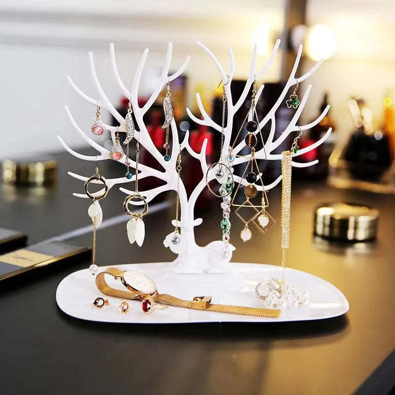 artistic animal tree plastic jewelry rack