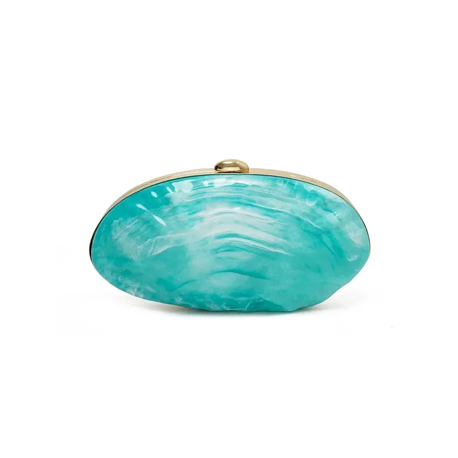 Fashion French Marble Lock Box Bag Acrylic Shell Bag Banquet Goose Egg Box Hand Crossbody Bag