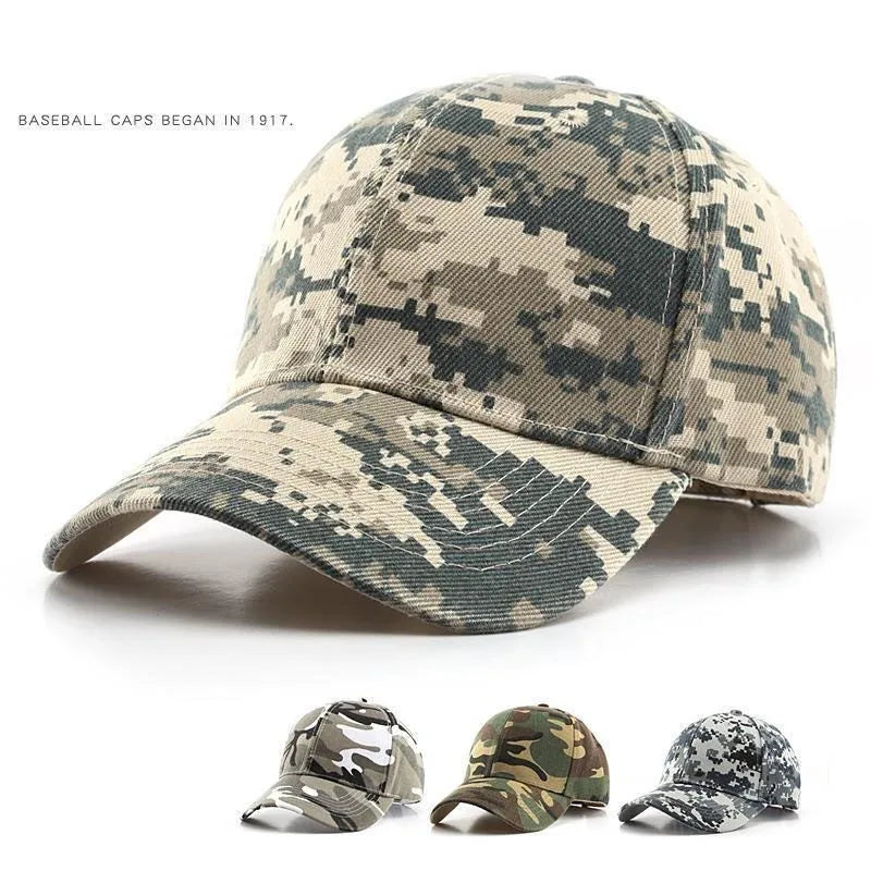 Outdoor Sports Sun Protection Hats Men's Tactical Military Camping Mountain Climbing Fishing Baseball Caps Digital Camouflage