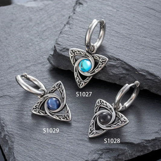 1 Piece Hip-Hop Retro Geometric 316 Stainless Steel  Zircon Drop Earrings