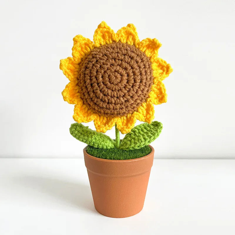 sweet flower knit imitation plants