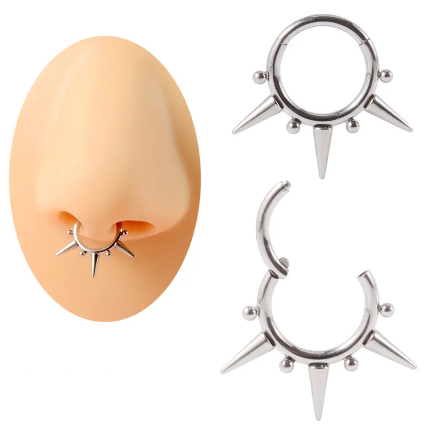 casual simple style solid color g23 titanium plating nose ring