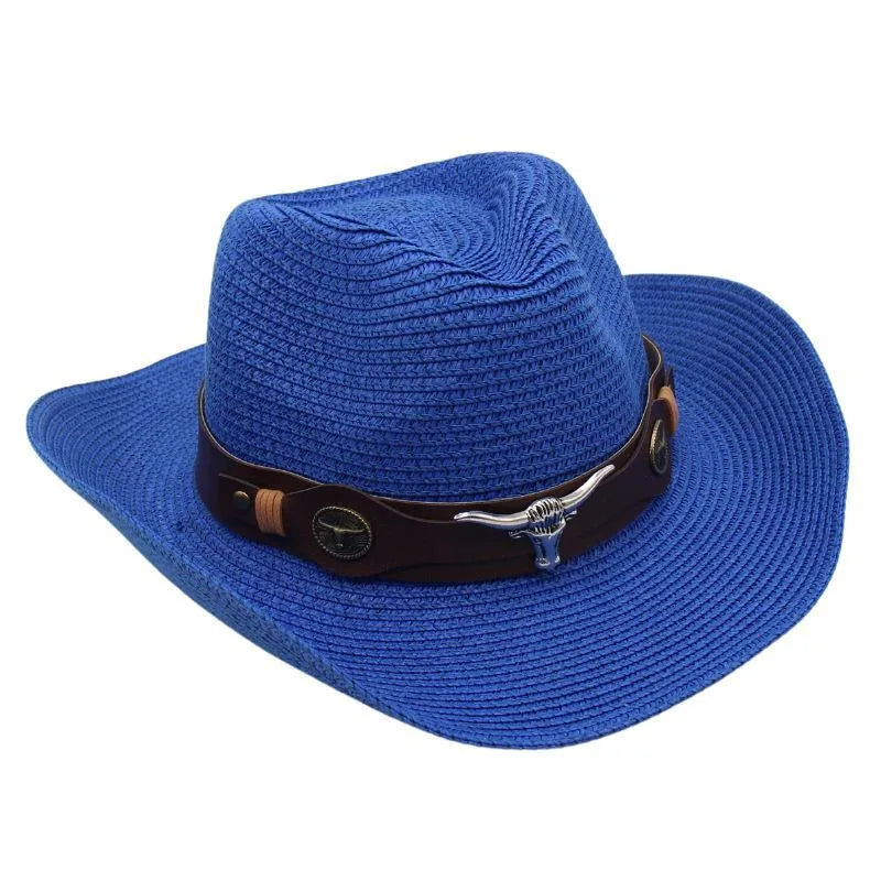 Women's Retro Ethnic Style Solid Color Crimping Straw Hat