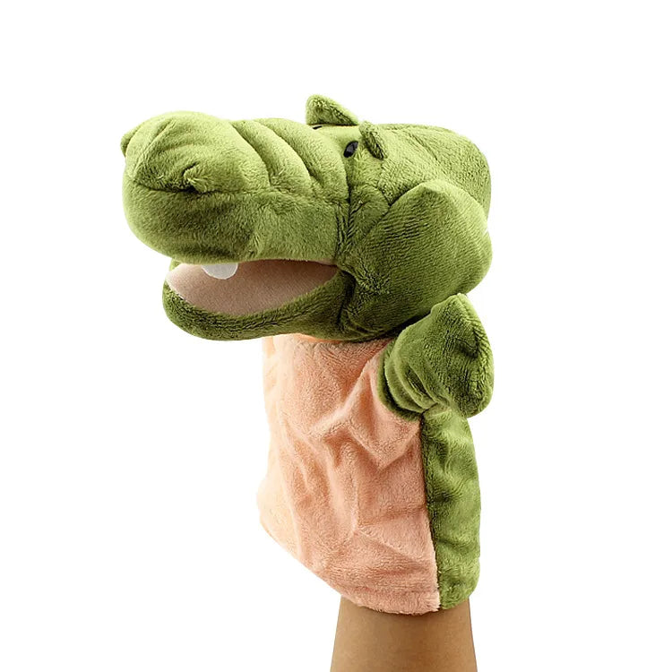 Can open mouth cartoon animal plush hand puppet parent-child toy mouth can move a variety of styles  spot mixed batch