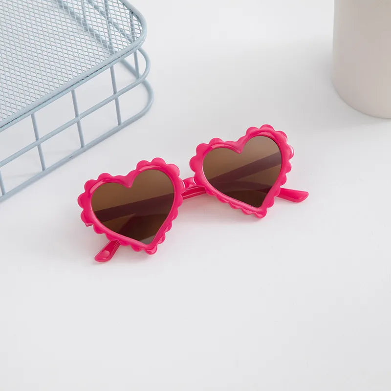 Elegant Simple Style IG Style Heart Shape Resin Special-Shaped Mirror Full Frame Kids Sunglasses