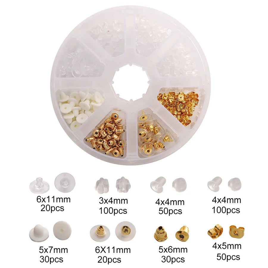 Handmade Beading Jewelry Accessories Kit Earring Hook Bracelet Necklace Material Tool Set Round Circle Chain Metal Simple Design