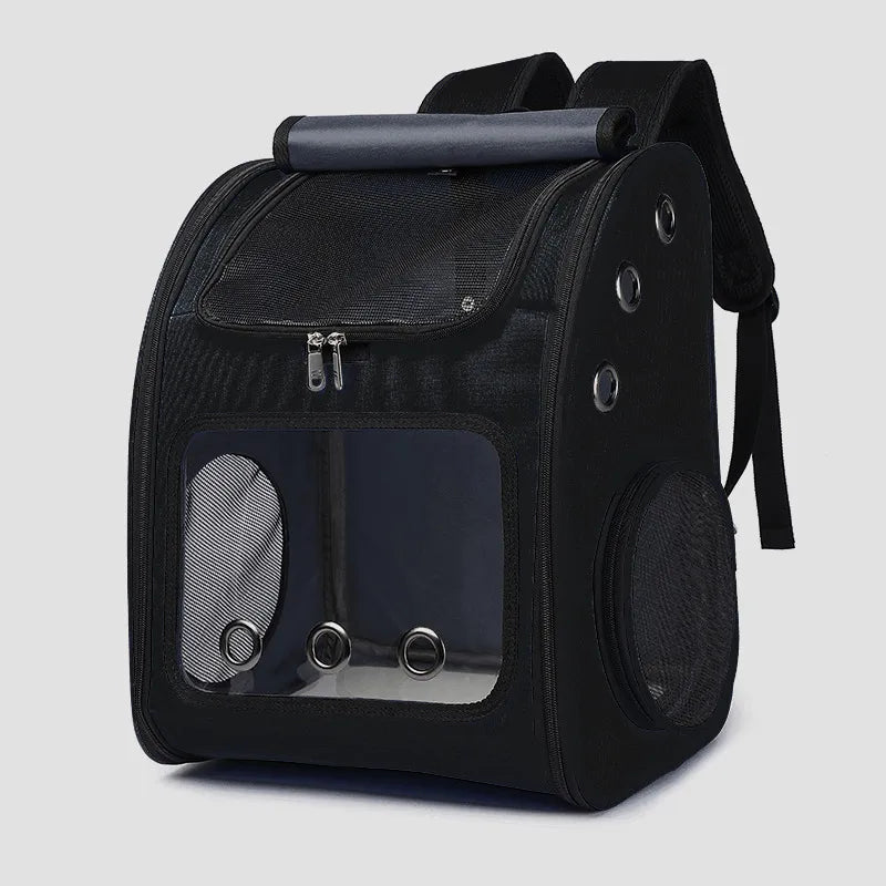 Hanbang New Transparent Cat Bag Travel Convenient Breathable Pet Bag Folding Pet Backpack Transparent Cat Bag