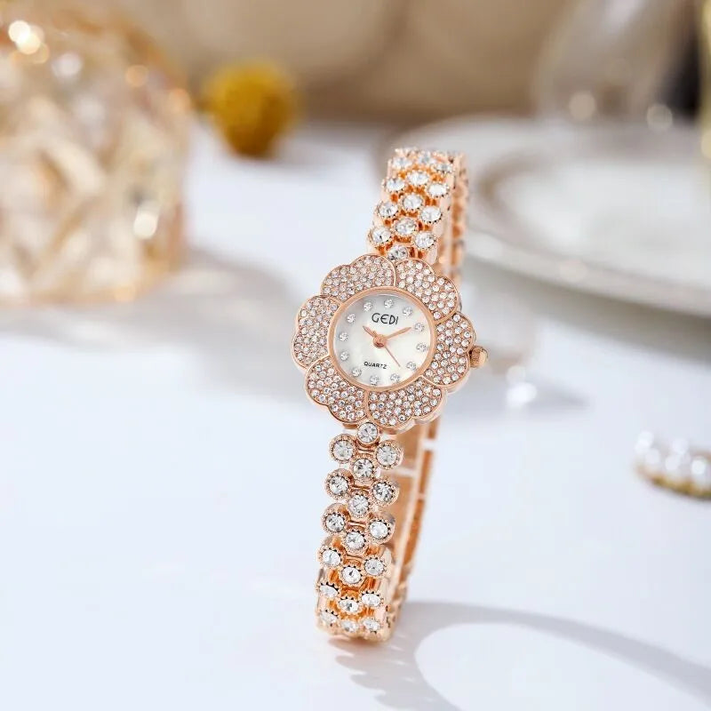 Casual Elegant Solid Color Jewelry Buckle Quartz Watch Women's Watches