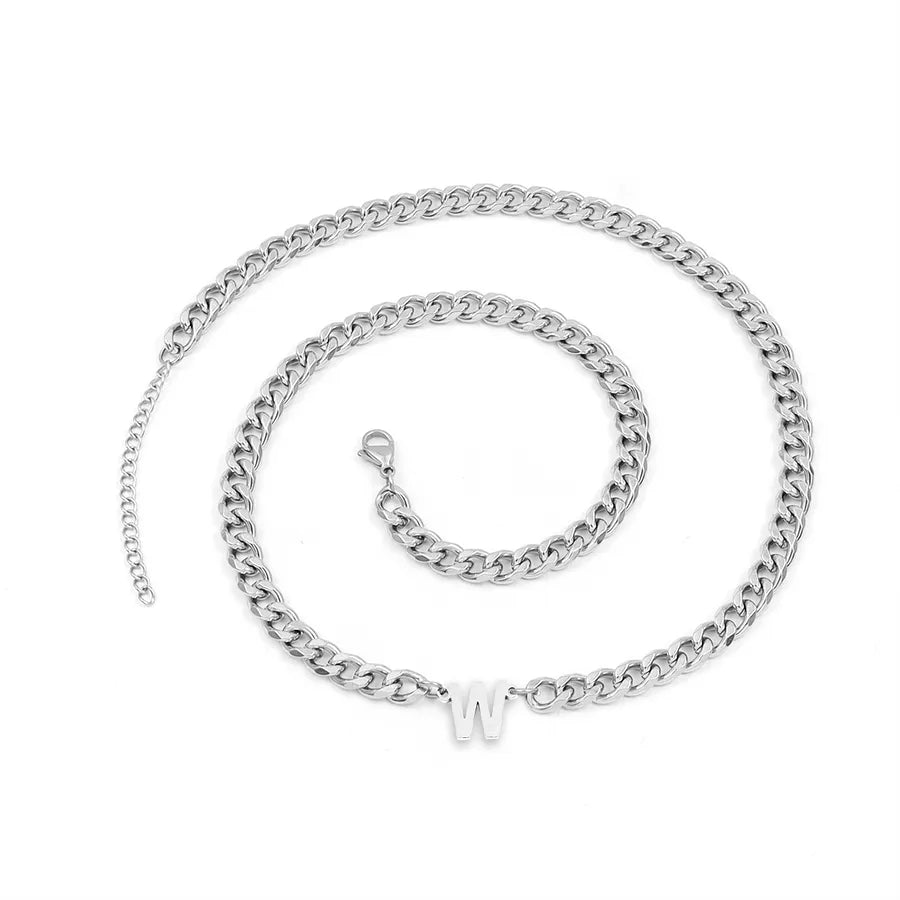 Retro Simple Style Classic Style Letter 201 Stainless Steel 304 Stainless Steel Men's Pendant Necklace
