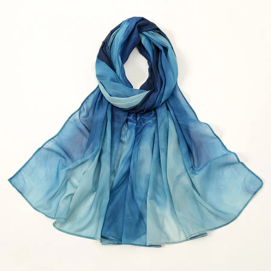 Women's Simple Style Printing Chiffon Printing Scarf Kerchief