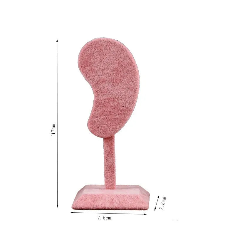 Retro Simple Style Solid Color Ear velvet Flannel Jewelry Rack