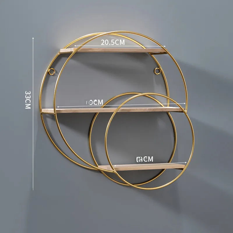 Nordic  Style Creative Restaurant Wall Decoration Rack Wall Storage Rack Milk Tea Shop Wall Storage Rack Punch-Free