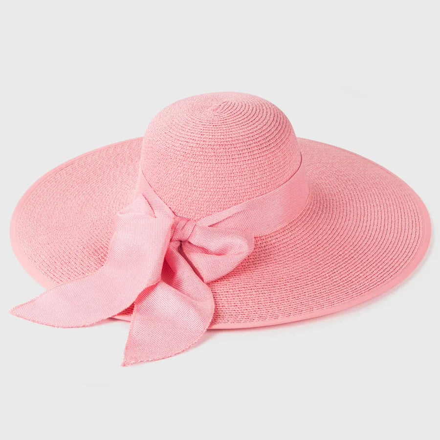 large-edge bow-knot edging straw sunscreen hat