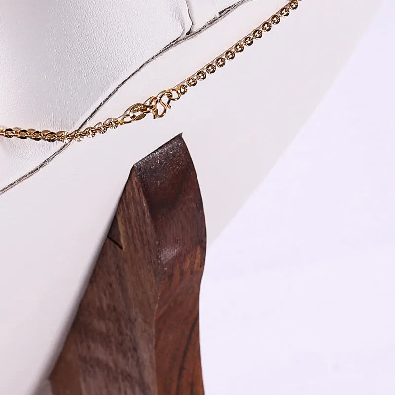 Walnut Wood Necklace Display Stand Portrait Neck Model Jewelry Stylist Showoff High-End Sensation Integrated Design Display Rack