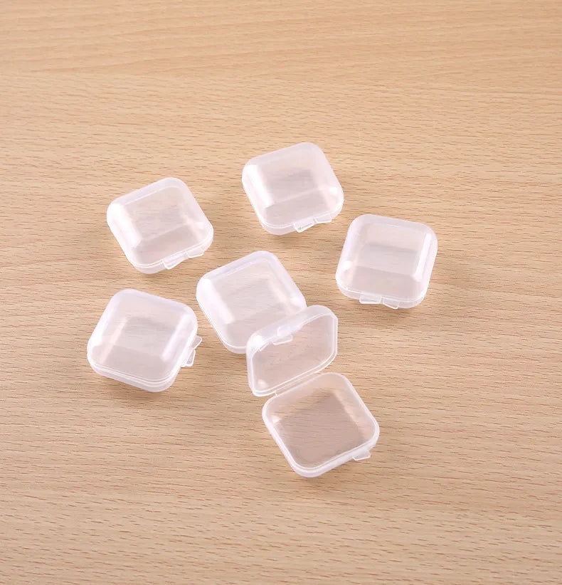Jewelry Box storage box fish hook box small box transparent plastic small square box earplugs box jewelry box storage box