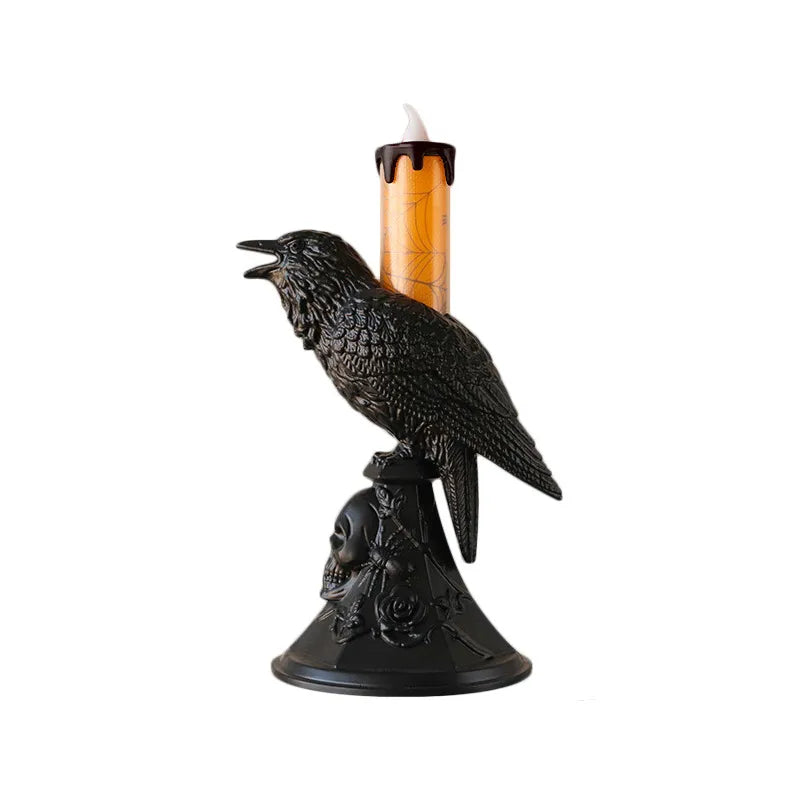 halloween gothic crow plastic party ornaments