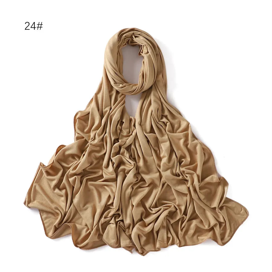 women's basic solid color mercerized cotton modal cotton linen scarves