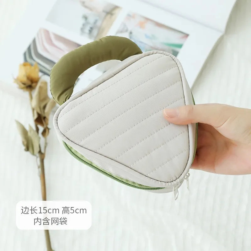 cute flower polyester square makeup bags