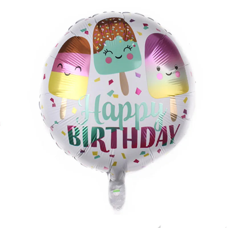 Birthday Cute Modern Style Letter Color Block Aluminum Film Birthday Balloons