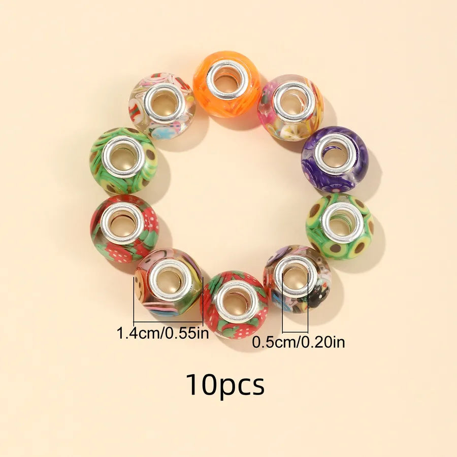 10 PCS/Package Diameter 14mm Hole 5~5.9mm Resin Round Jewelry Accessories