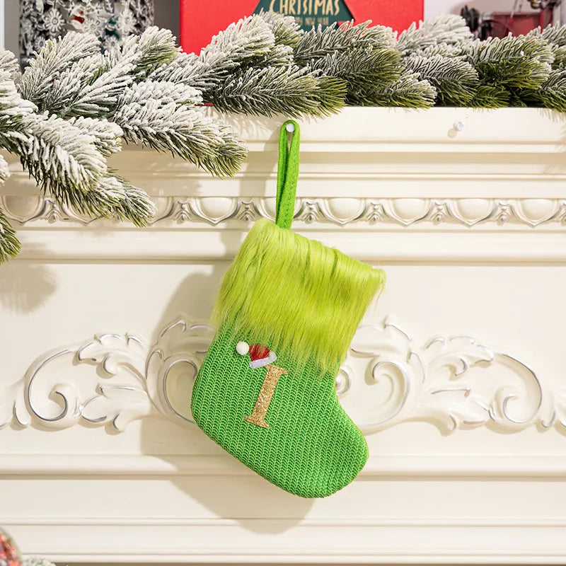 Christmas Nordic Style Cartoon Style Classic Style Christmas Hat Letter Nonwoven Polyester Party Festival Christmas socks Decorations Hanging Ornaments