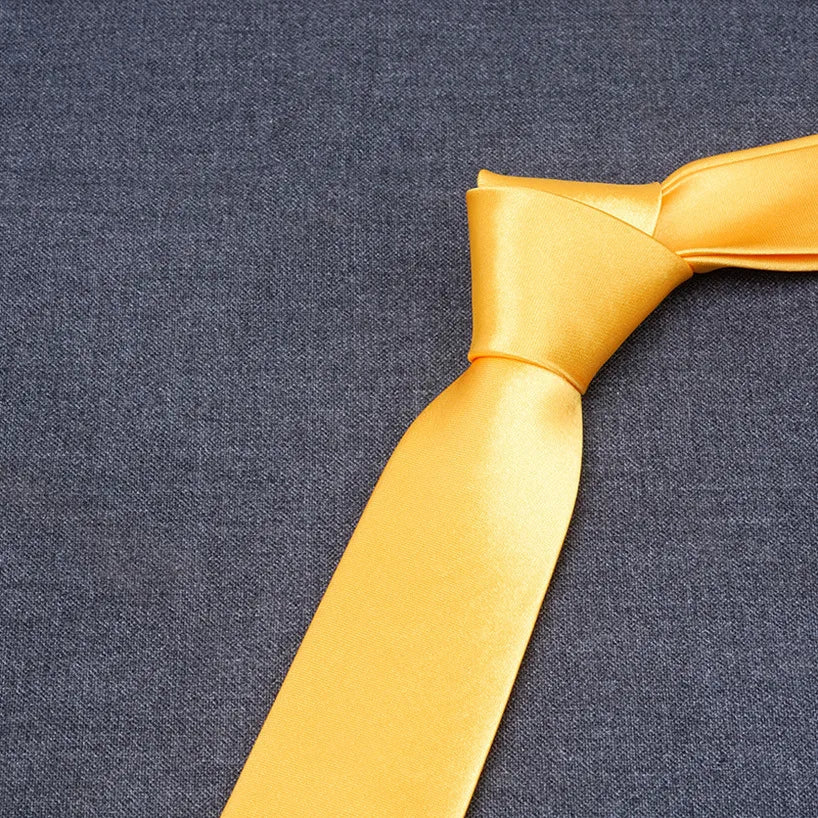 formal solid color polyester satin unisex tie