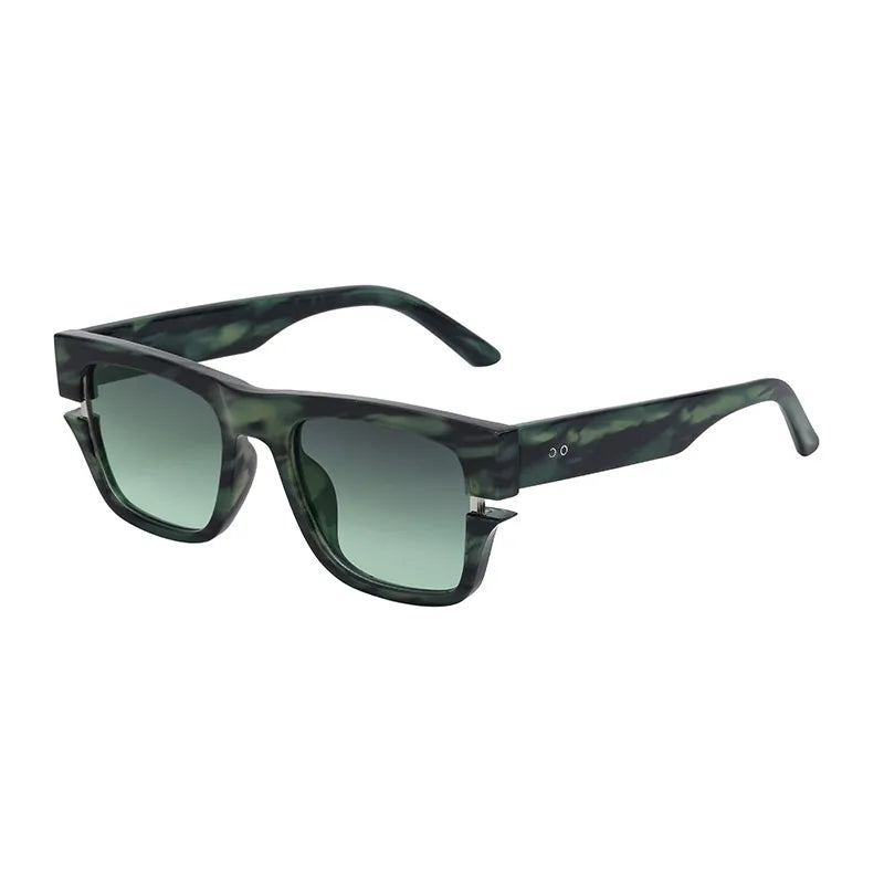 Vacation Solid Color Tac Gradient Tinted Lenses Square Full Frame Men's Sunglasses